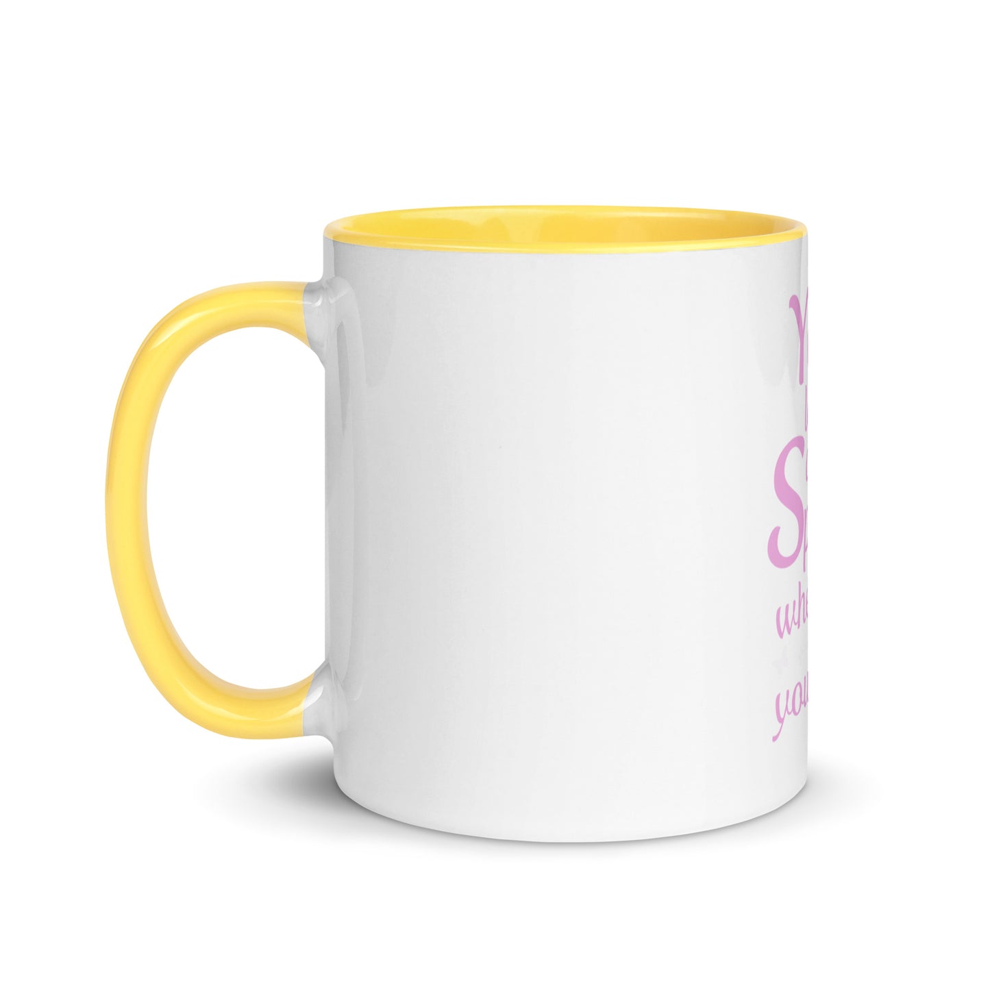 Mug avec intérieur coloré "Tu laisses un peu d'éclat partout où tu vas"