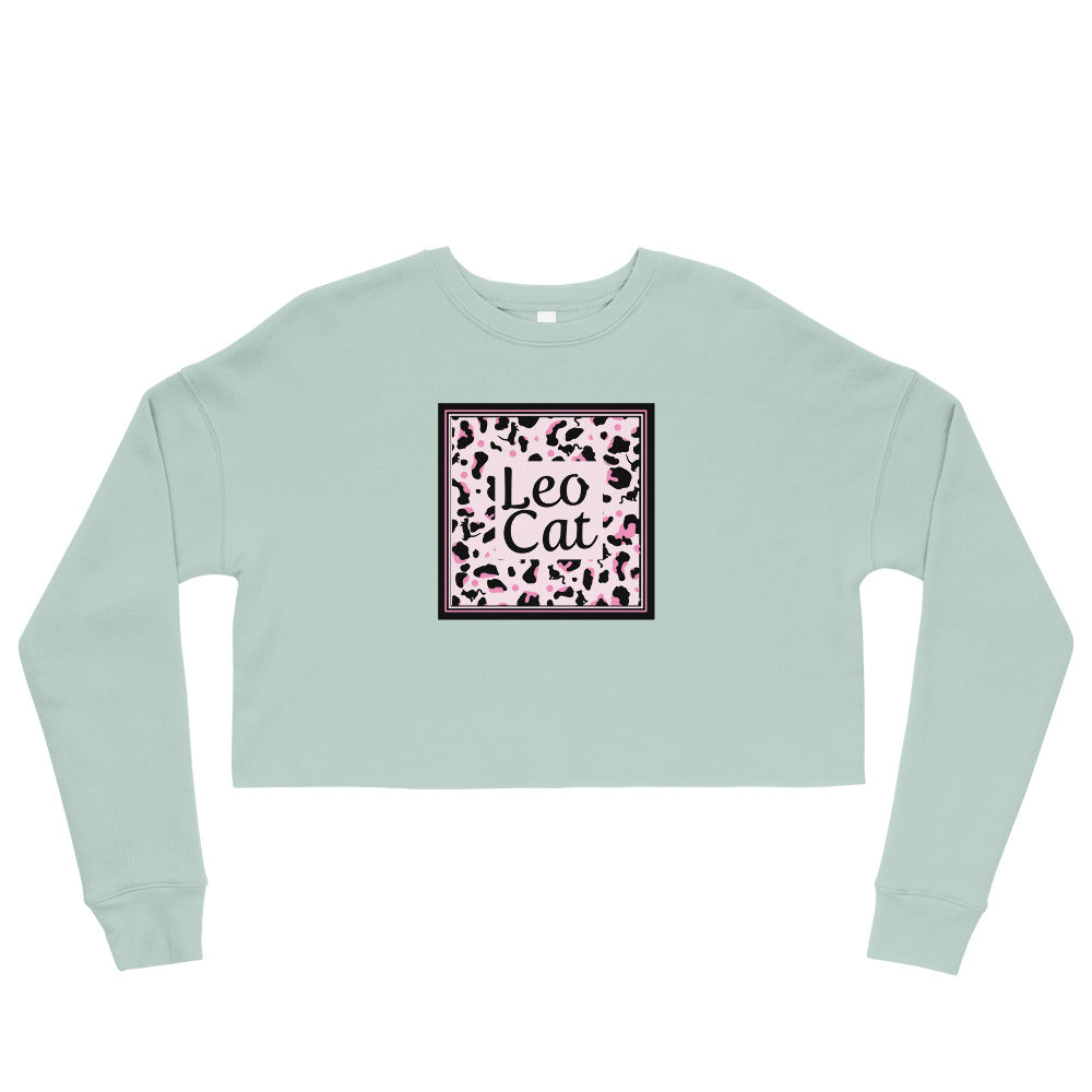Crop sweater leopard design "Leo Cat"