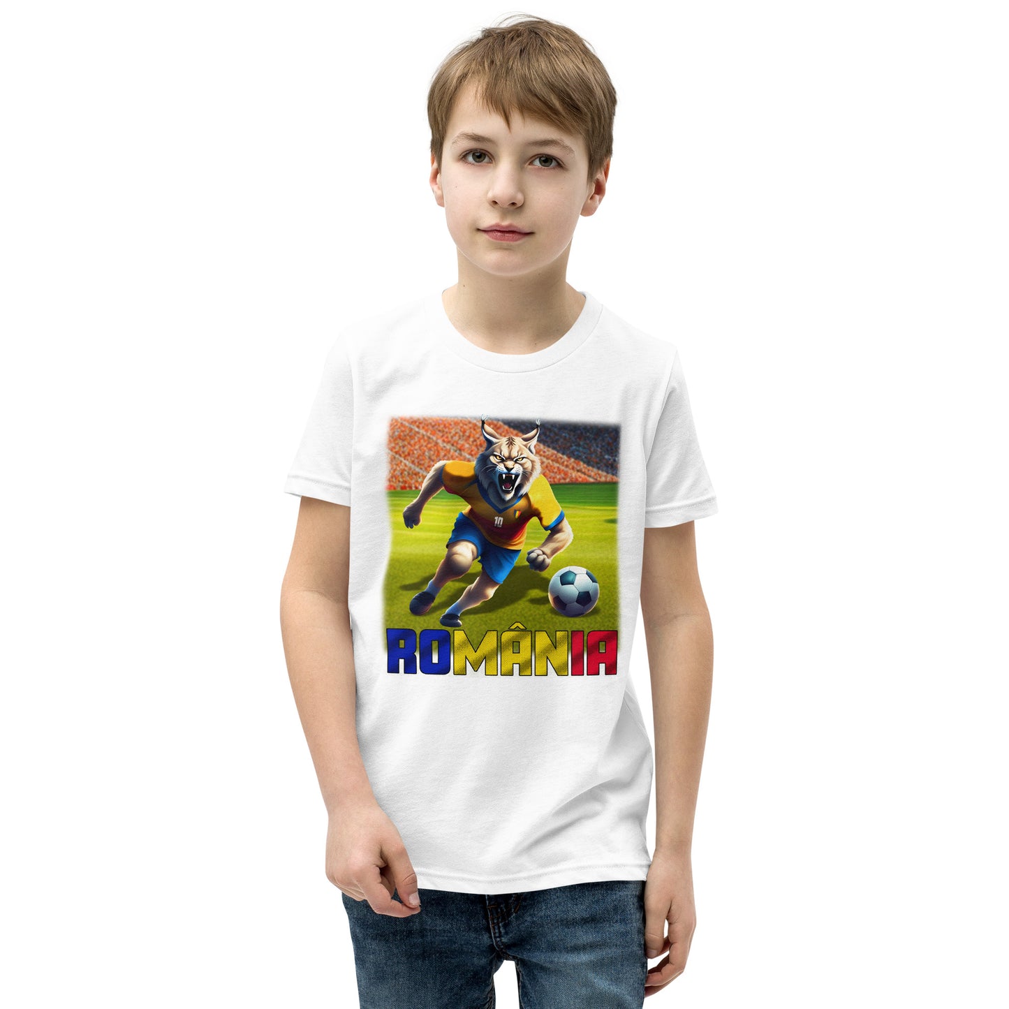 Rumänien EM Fußball Trikot Alternative Kurzärmeliges T-Shirt für Kinder