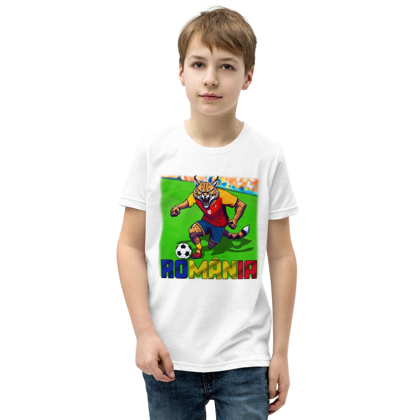 Rumänien EM Fußball Trikot Alternative Kurzärmeliges T-Shirt für Kinder