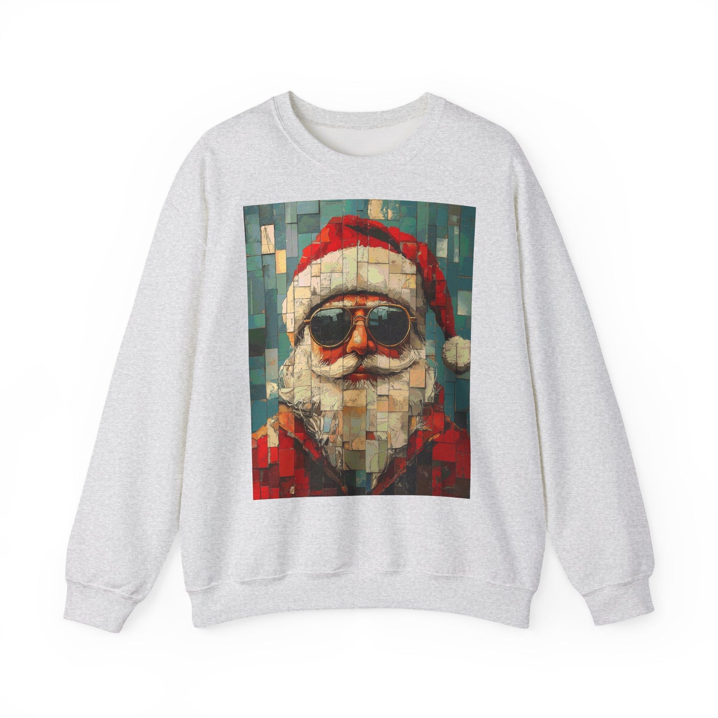 Mosaic Santa Claus Crewneck Sweatshirt