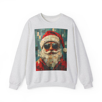 Mosaic Santa Claus Crewneck Sweatshirt