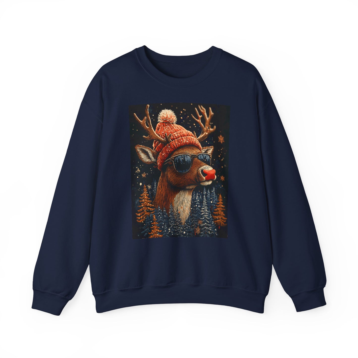 Rudol the Reindeer Sunglasses Crewneck Sweatshirt
