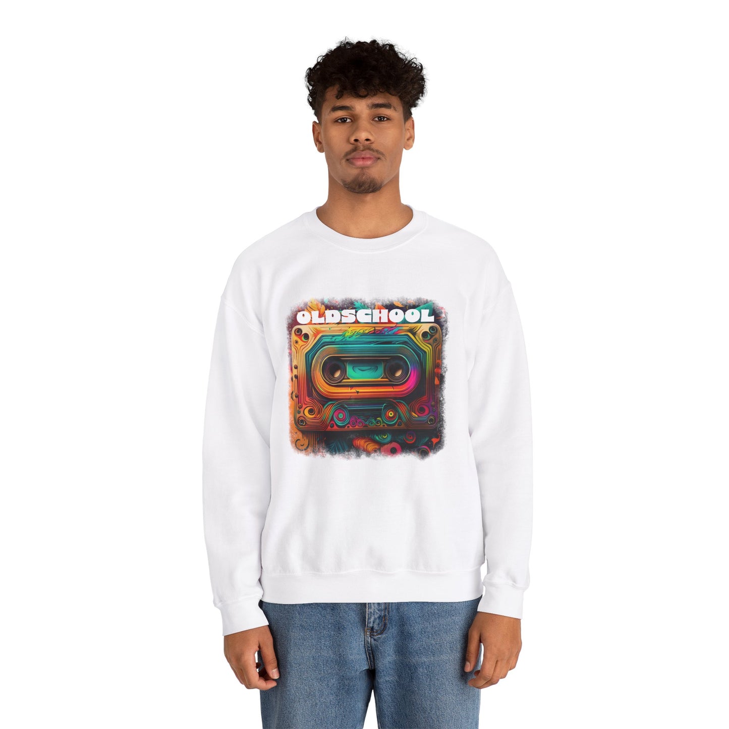Old School Cassette Sweatshirt Retro-Inspired Design for Music Lovers, Nostalgia Fans, and Vintage Style Enthusiasts
