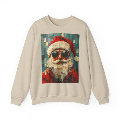 Mosaic Santa Claus Crewneck Sweatshirt