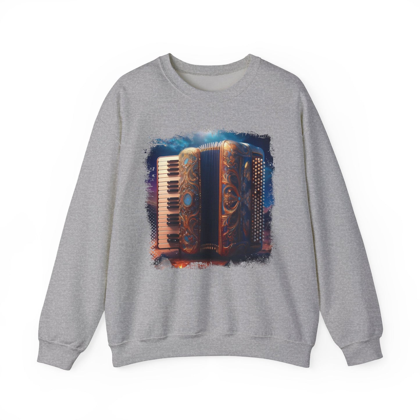 Abstract Accordion Sweatshirt Artistic Design for Music Lovers Celebrate your passion for music with this unique sweatshirt