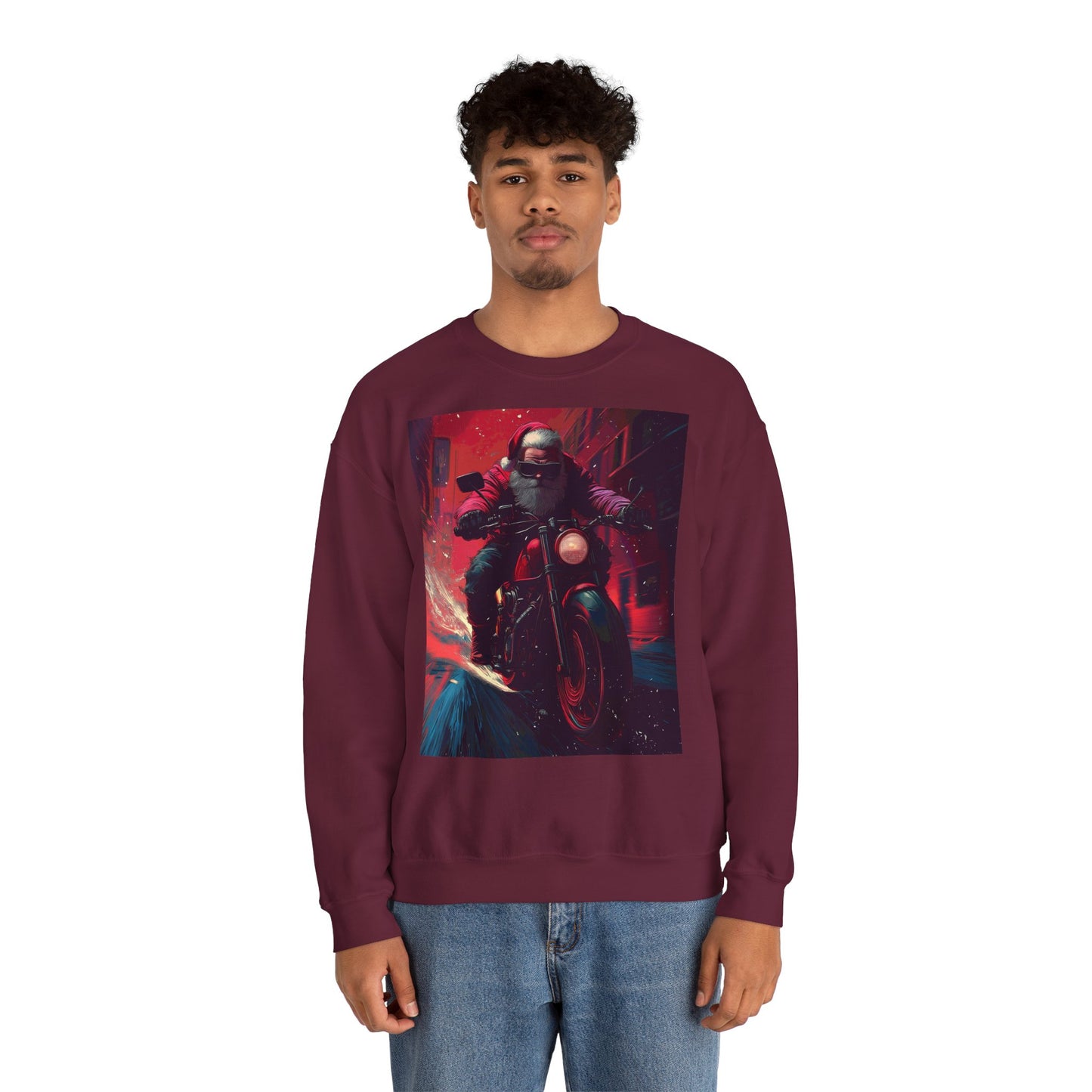 Santa Claus Motorcycle Sweatshirt