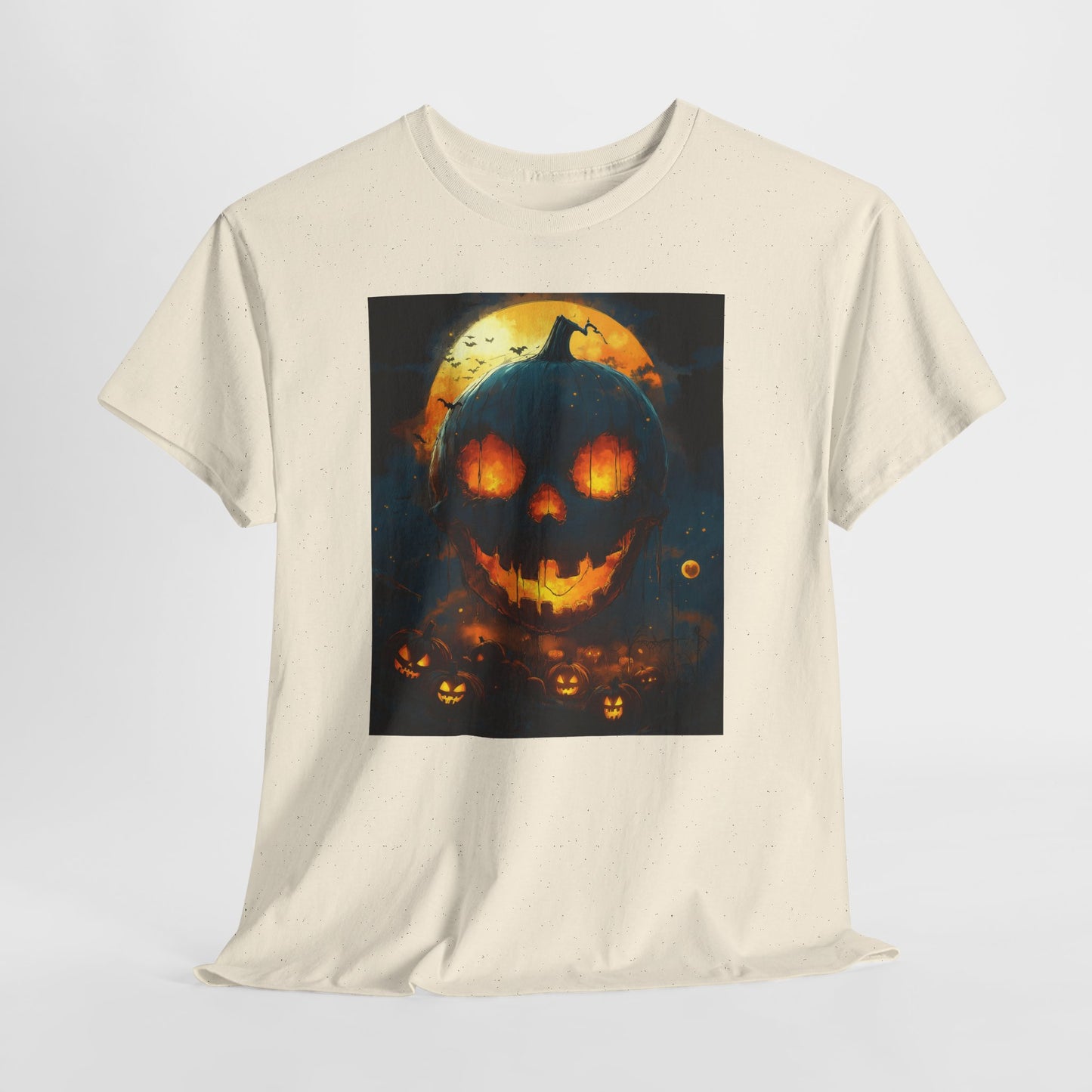 Halloween Pumpkin Tee, Scary Jack-O-Lantern Shirt, Spooky Glow-in-the-Dark T-shirt, Halloween Costume Apparel, Festive Halloween Clothing