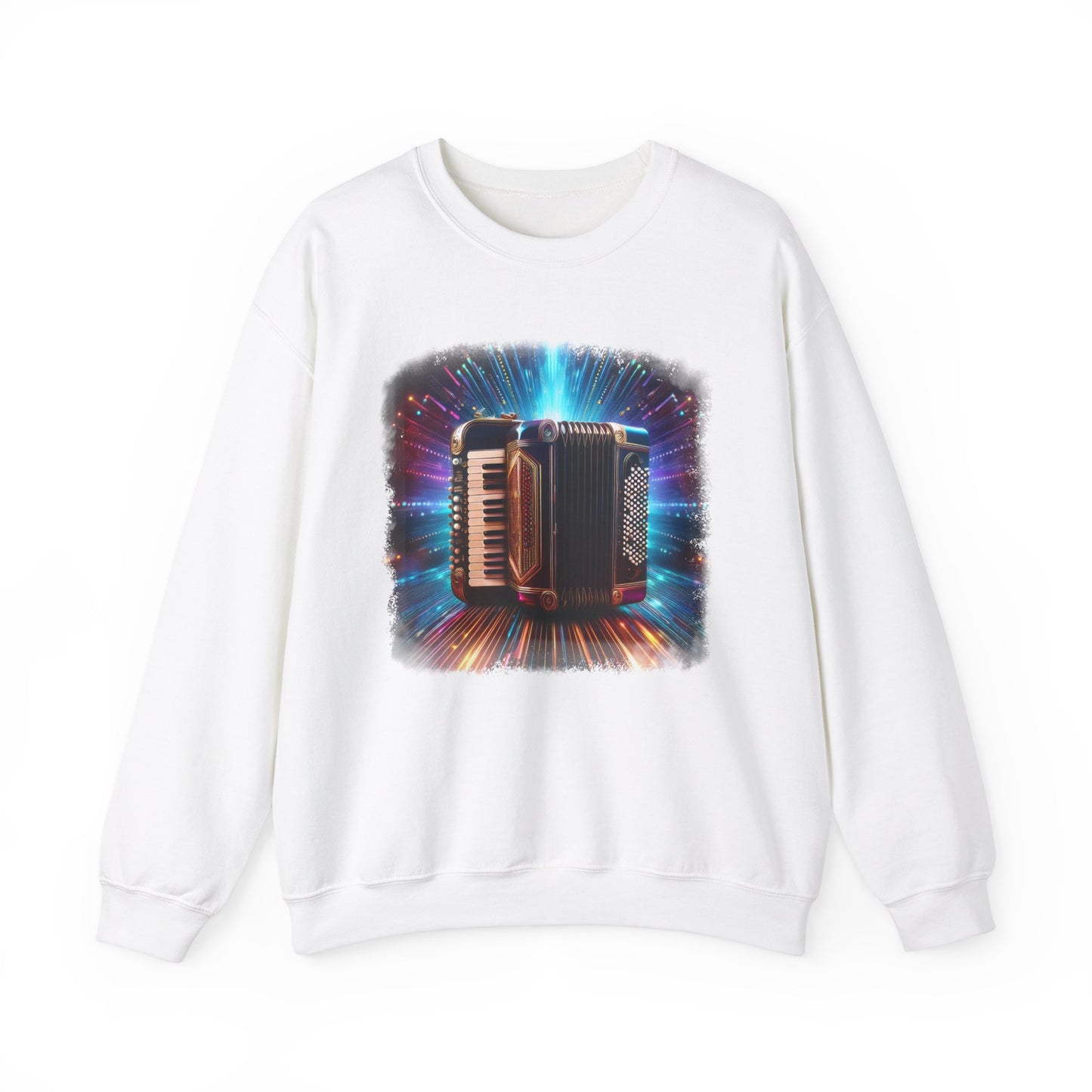 Abstract Accordion Sweatshirt Unique Artistic Design for Accordion Players, Folk Music Enthusiasts, Music Lovers Seeking Creative Apparel