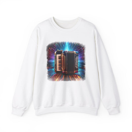 Abstract Accordion Sweatshirt Unique Artistic Design for Accordion Players, Folk Music Enthusiasts, Music Lovers Seeking Creative Apparel