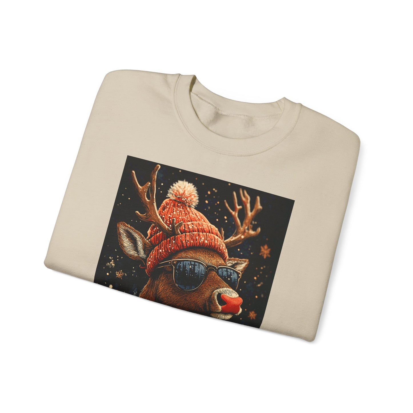 Rudol the Reindeer Sunglasses Crewneck Sweatshirt
