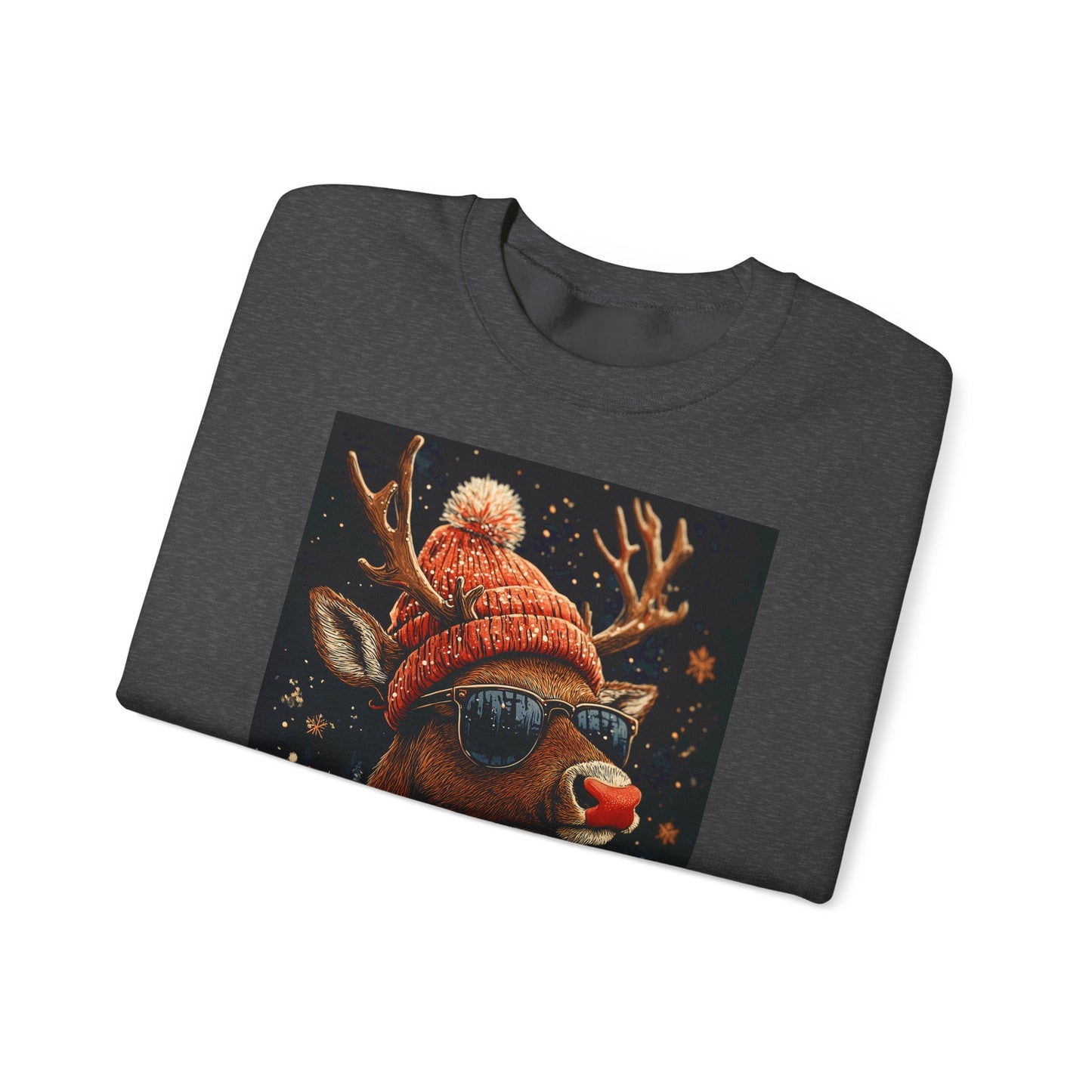 Rudol the Reindeer Sunglasses Crewneck Sweatshirt