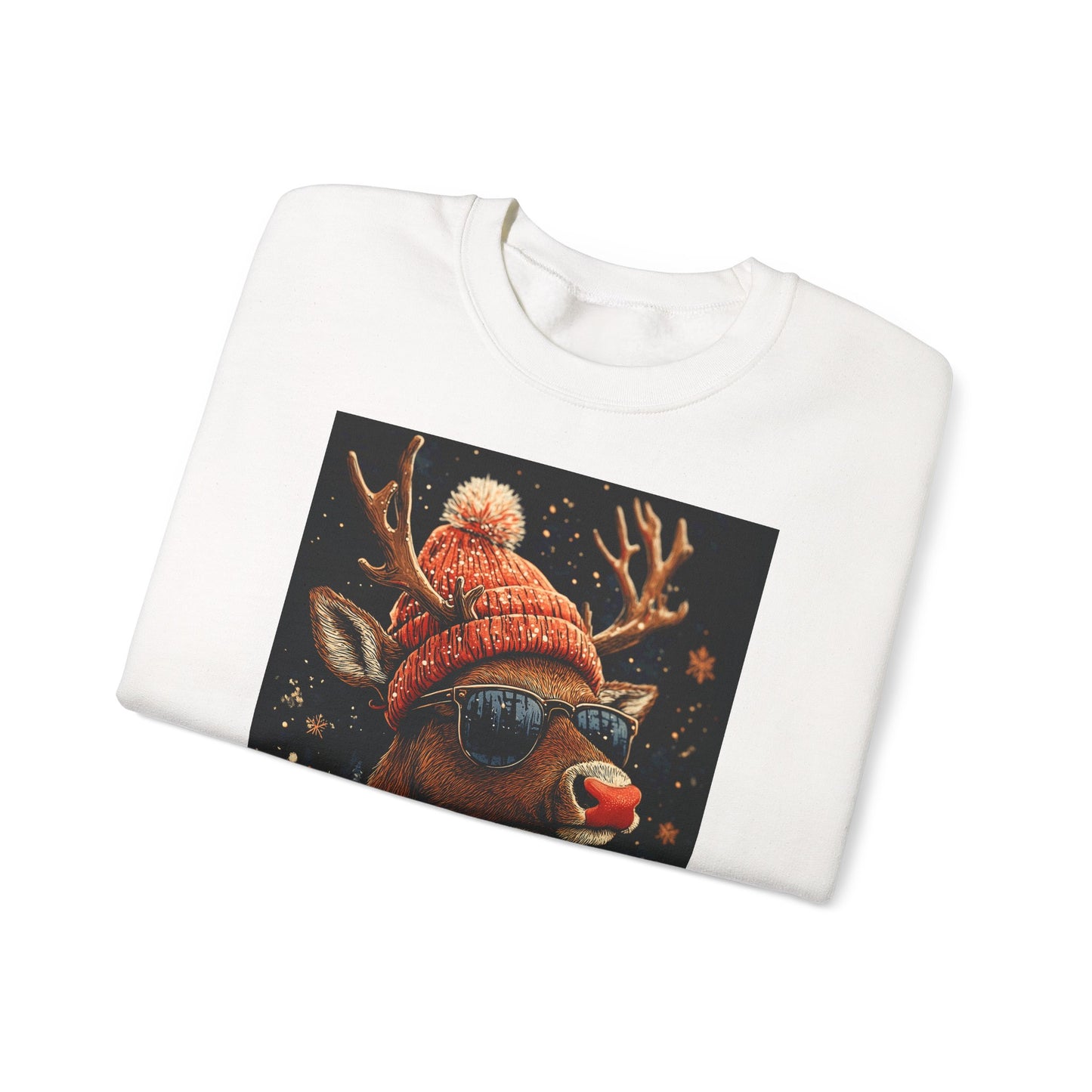 Rudol the Reindeer Sunglasses Crewneck Sweatshirt