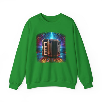 Abstract Accordion Sweatshirt Unique Artistic Design for Accordion Players, Folk Music Enthusiasts, Music Lovers Seeking Creative Apparel