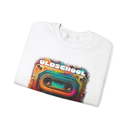 Old School Cassette Sweatshirt Retro-Inspired Design for Music Lovers, Nostalgia Fans, and Vintage Style Enthusiasts