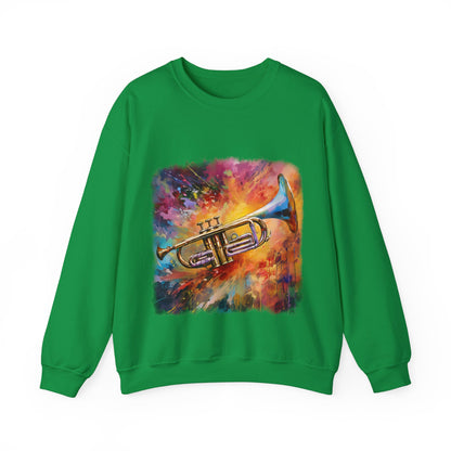 Abstract Trumpet Sweatshirt  Artistic Design for Music Enthusiasts Elevate your wardrobe with our unique sweatshirt, gift