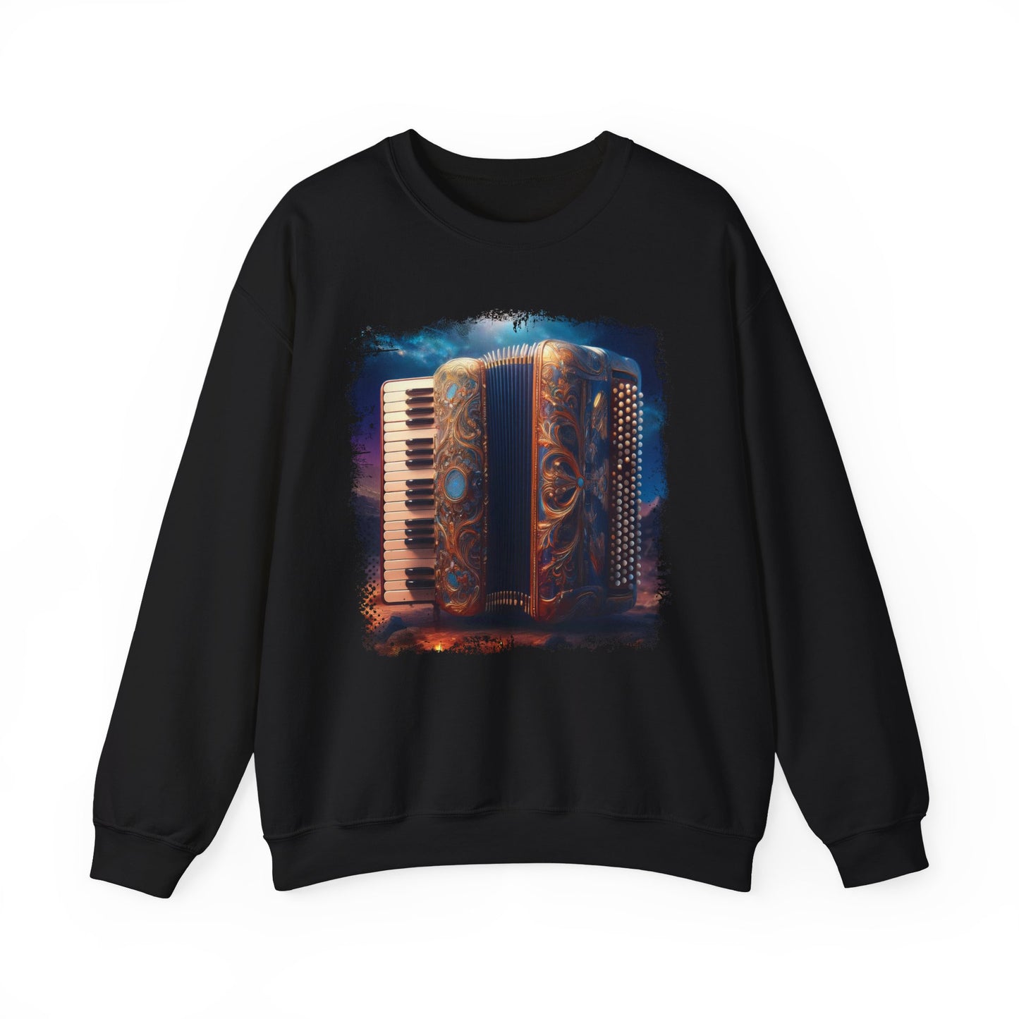 Abstract Accordion Sweatshirt Artistic Design for Music Lovers Celebrate your passion for music with this unique sweatshirt