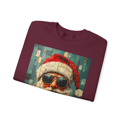 Mosaic Santa Claus Crewneck Sweatshirt