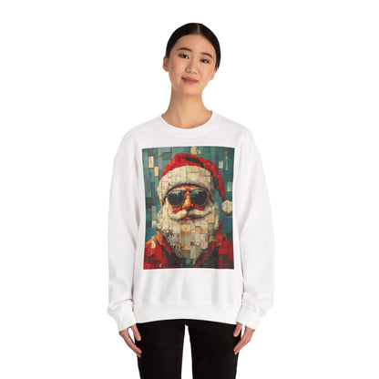 Mosaic Santa Claus Crewneck Sweatshirt