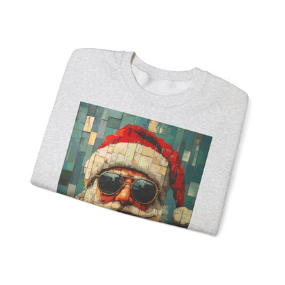 Mosaic Santa Claus Crewneck Sweatshirt