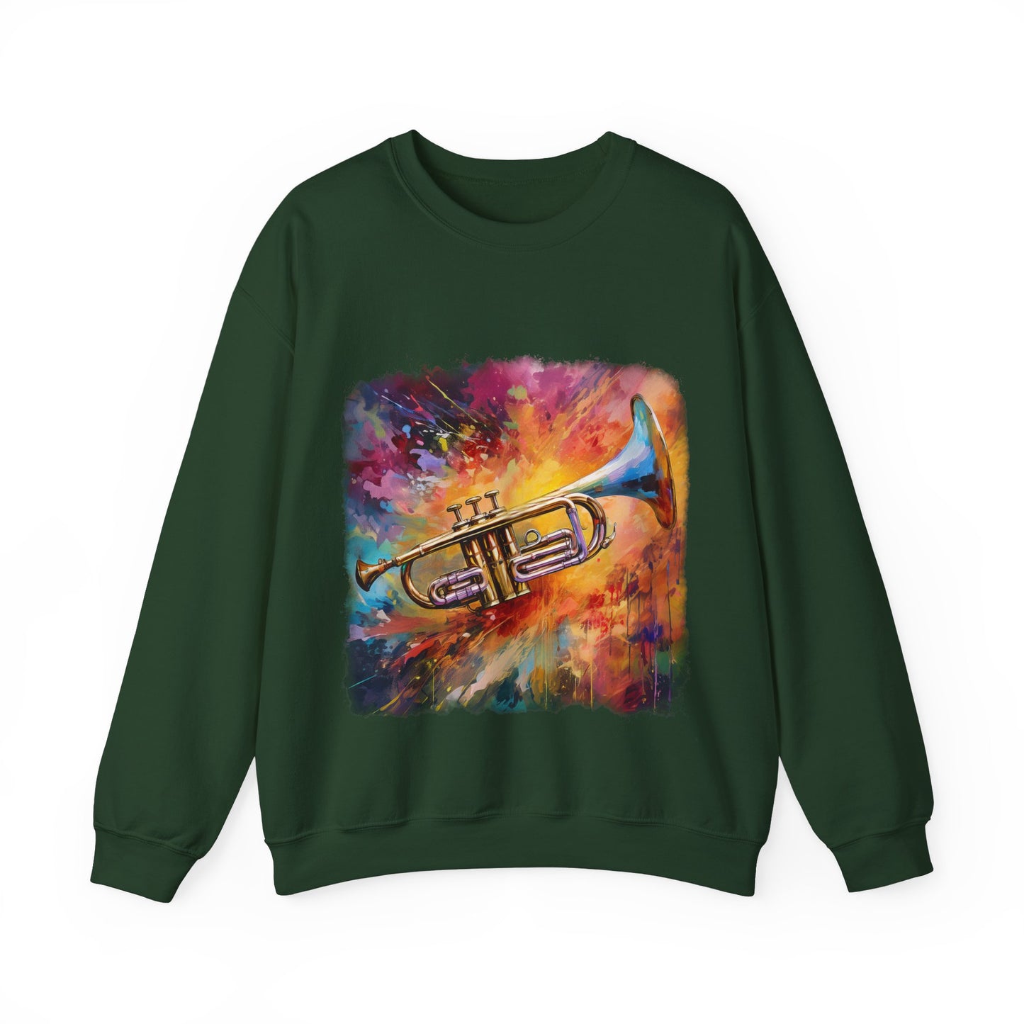 Abstract Trumpet Sweatshirt  Artistic Design for Music Enthusiasts Elevate your wardrobe with our unique sweatshirt, gift