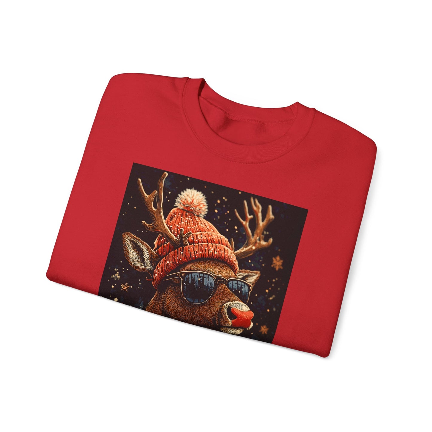 Rudol the Reindeer Sunglasses Crewneck Sweatshirt