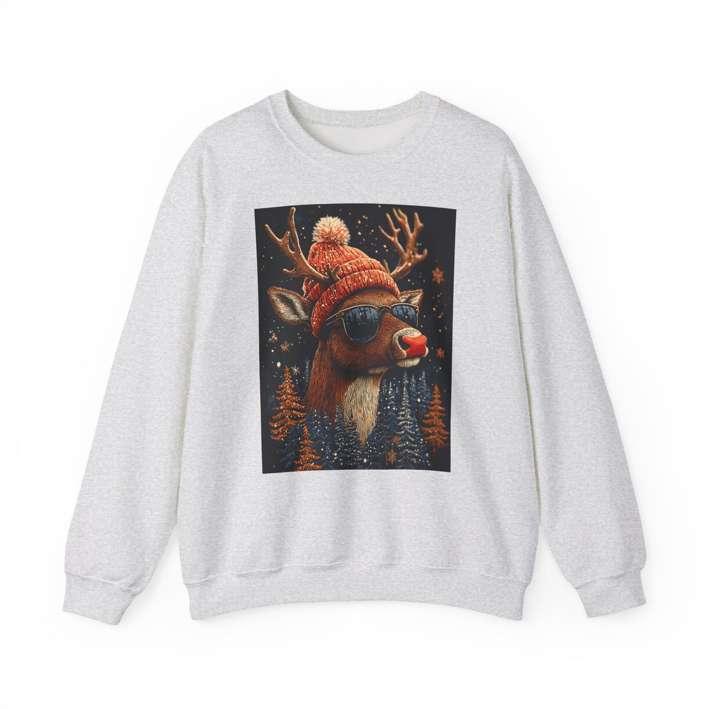 Rudol the Reindeer Sunglasses Crewneck Sweatshirt