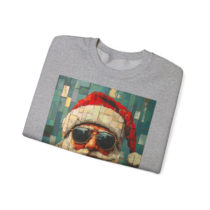 Mosaic Santa Claus Crewneck Sweatshirt