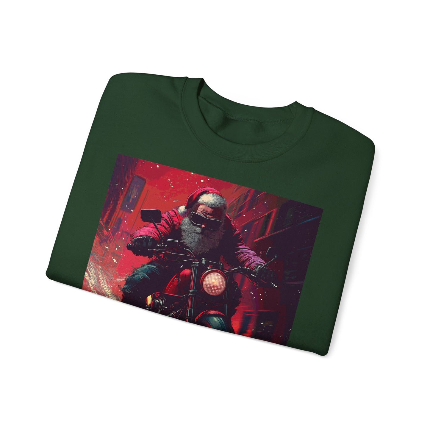 Santa Claus Motorcycle Sweatshirt