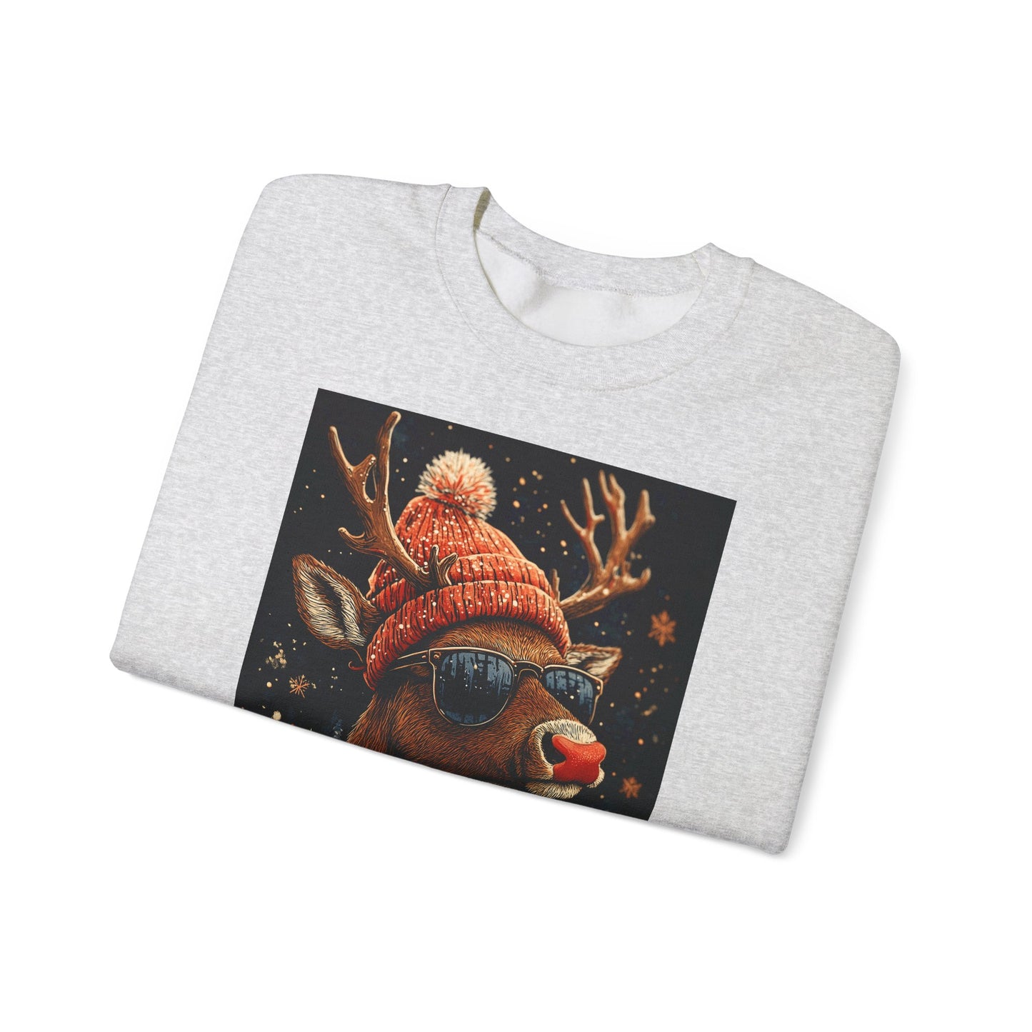 Rudol the Reindeer Sunglasses Crewneck Sweatshirt