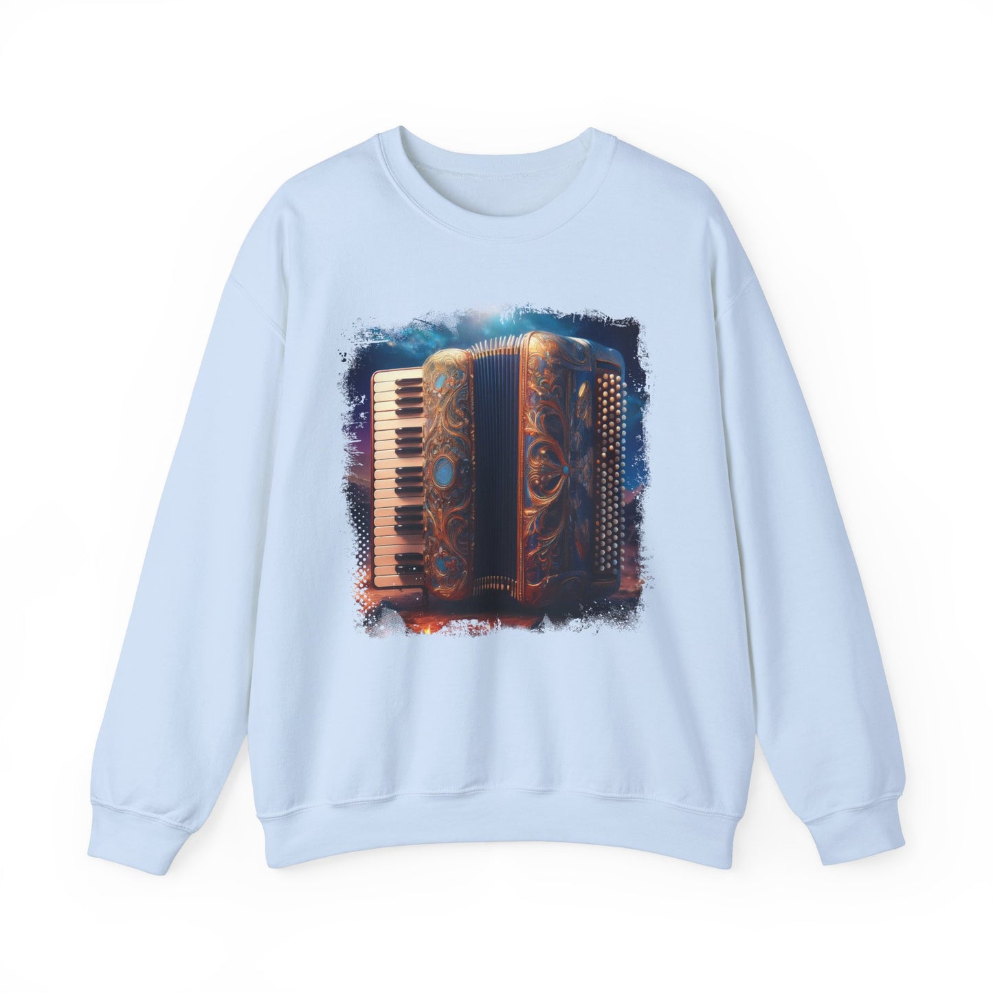 Abstract Accordion Sweatshirt Artistic Design for Music Lovers Celebrate your passion for music with this unique sweatshirt
