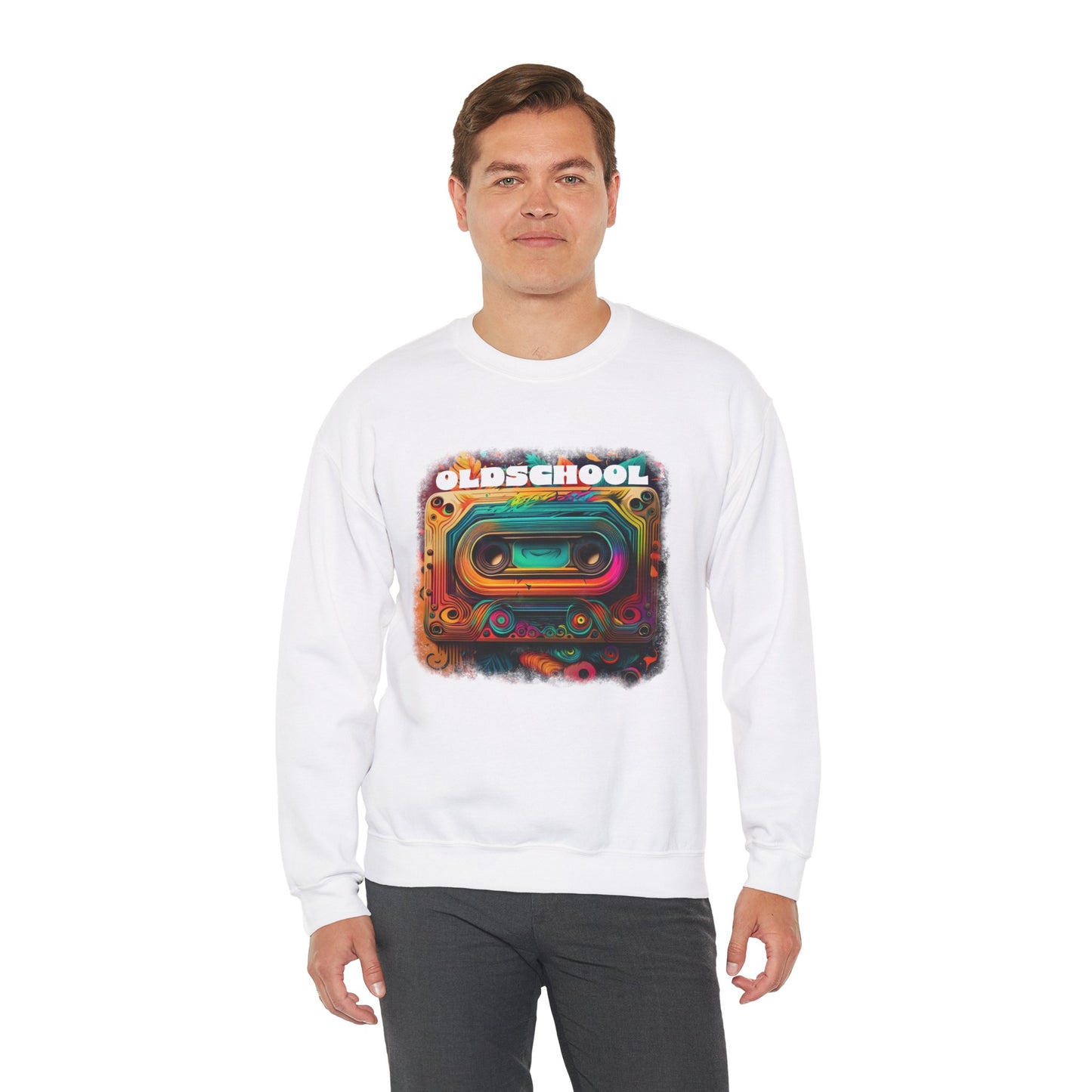 Old School Cassette Sweatshirt Retro-Inspired Design for Music Lovers, Nostalgia Fans, and Vintage Style Enthusiasts