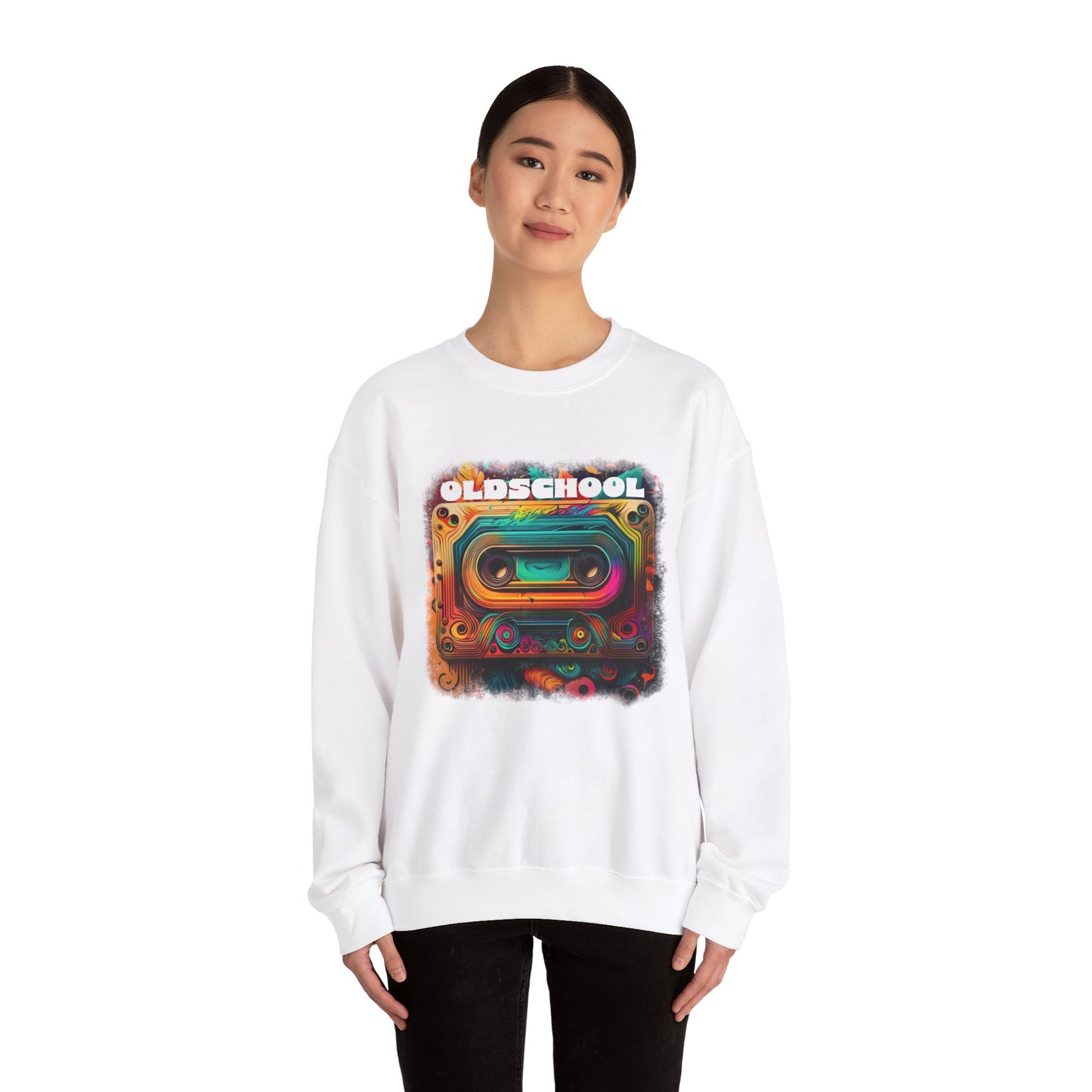 Old School Cassette Sweatshirt Retro-Inspired Design for Music Lovers, Nostalgia Fans, and Vintage Style Enthusiasts
