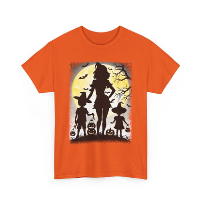 Halloween Walk Mom & Kids Pumpkin, Spooky Unisex T-Shirt, Fall Season Shirt, Jack-O-Lantern Costume Top, Autumn Witch Theme Apparel
