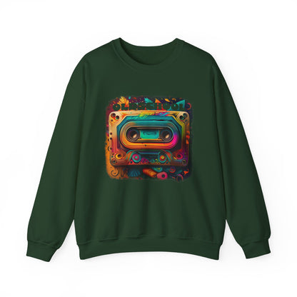Old School Cassette Sweatshirt Retro-Inspired Design for Music Lovers, Nostalgia Fans, and Vintage Style Enthusiasts