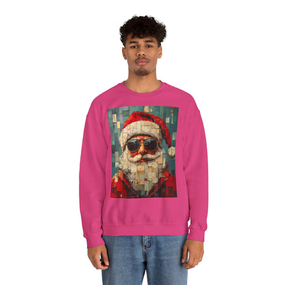 Mosaic Santa Claus Crewneck Sweatshirt