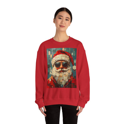 Mosaic Santa Claus Crewneck Sweatshirt