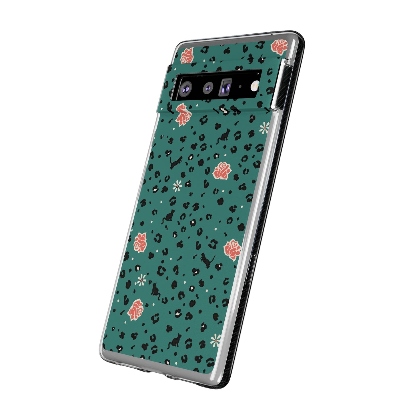 Leo Flower Cat Soft Phone Cases