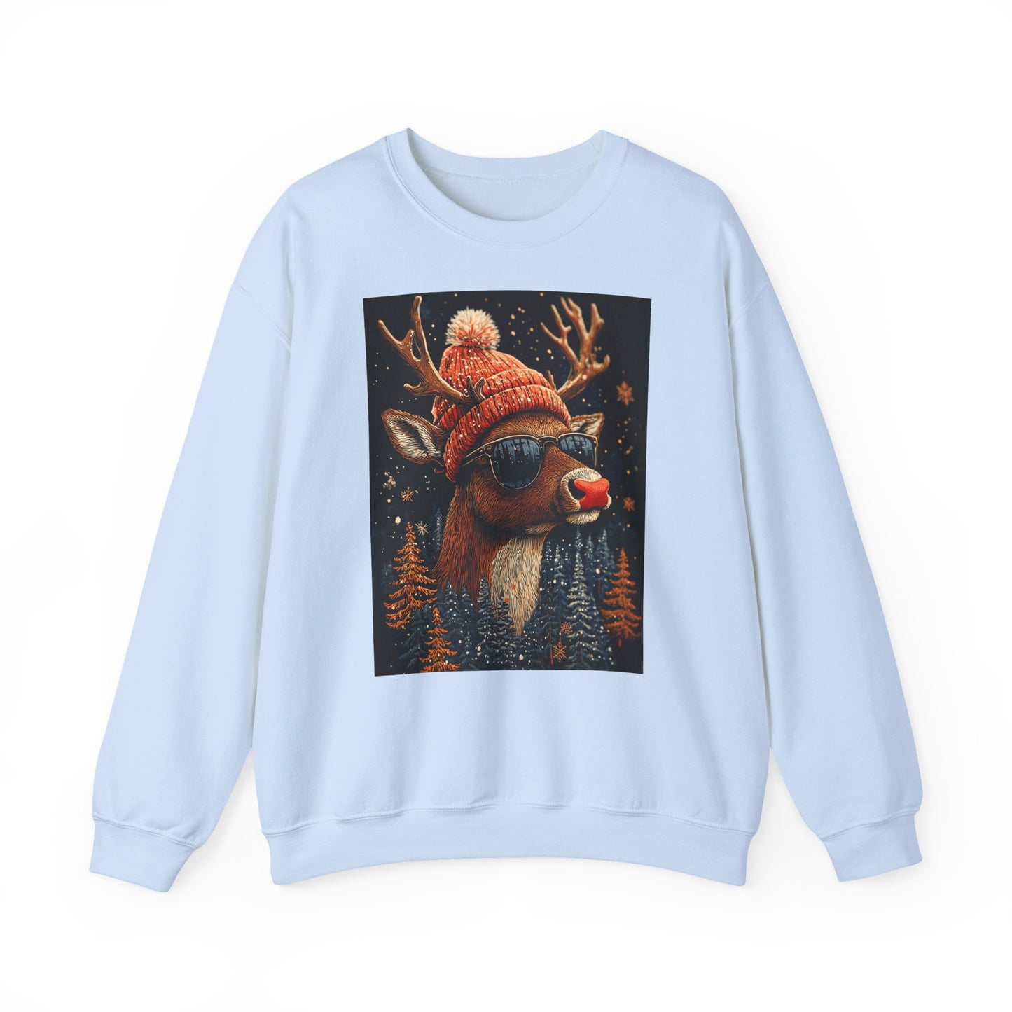 Rudol the Reindeer Sunglasses Crewneck Sweatshirt