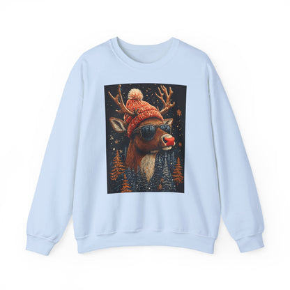 Rudol the Reindeer Sunglasses Crewneck Sweatshirt