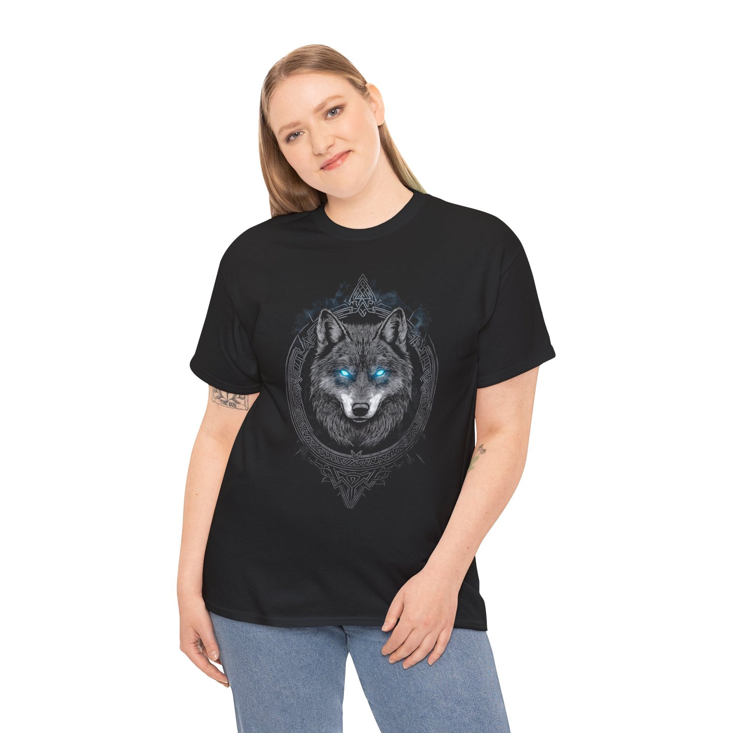 Wikinger Mystic Wolf T-Shirt / Walhalla Wolf Wölfe Odins Runen Nordischer Kompass Wikinger / Geschenk
