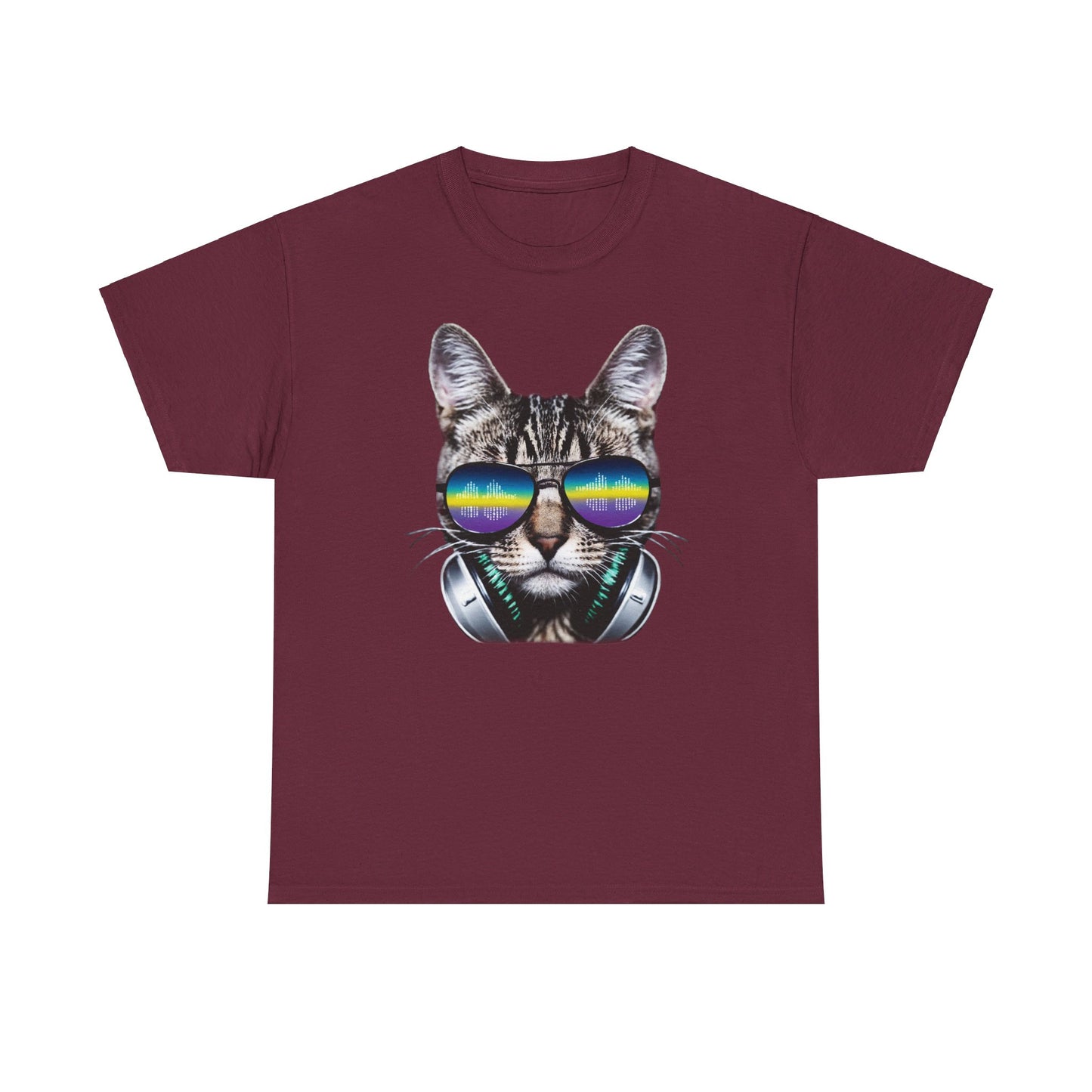 Groovy DJ Cat T-Shirt / Geschenk / Katzenliebhaber /Zocken / gaming / Comic / Katze / Kopfhörer / Musik / Music