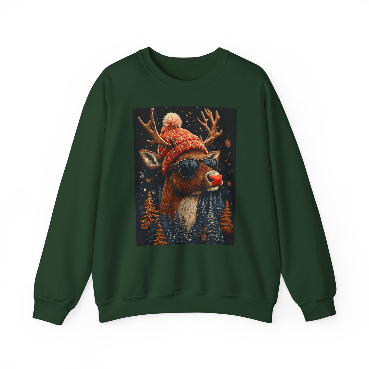 Rudol the Reindeer Sunglasses Crewneck Sweatshirt