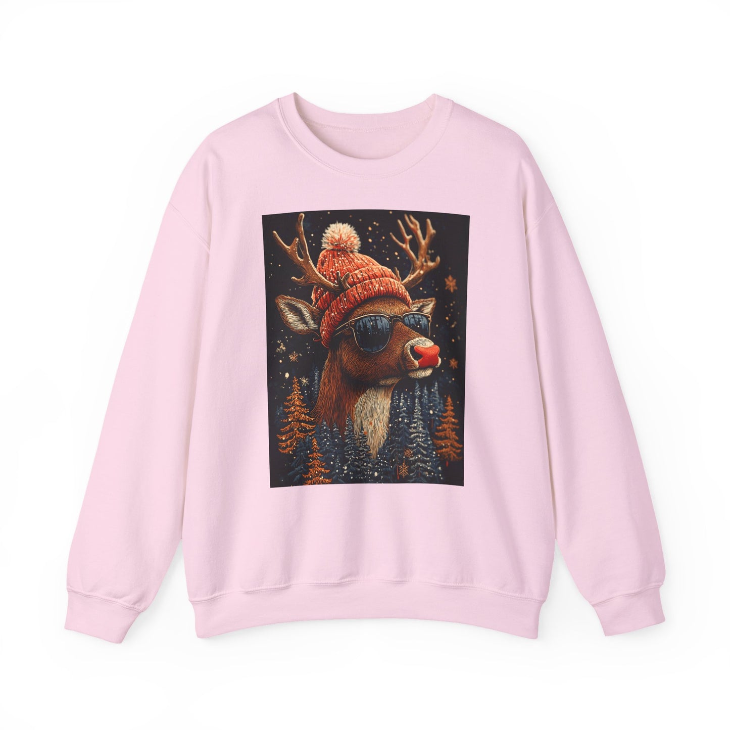 Rudol the Reindeer Sunglasses Crewneck Sweatshirt