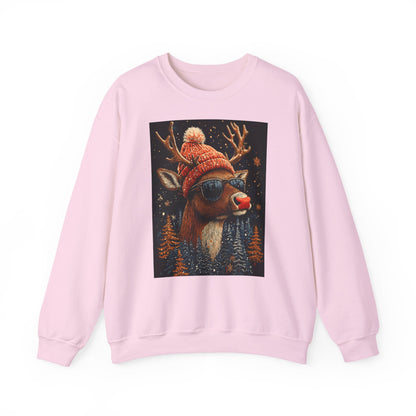 Rudol the Reindeer Sunglasses Crewneck Sweatshirt