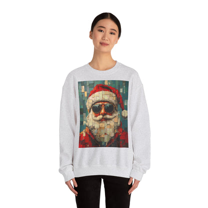 Mosaic Santa Claus Crewneck Sweatshirt
