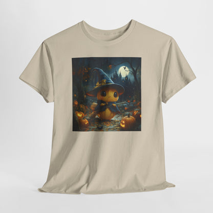 Halloween Cute Kawaii Pumpkin Tee, Spooky Glow-in-the-Dark T-shirt, Halloween Costume Apparel, Festive Halloween Clothing