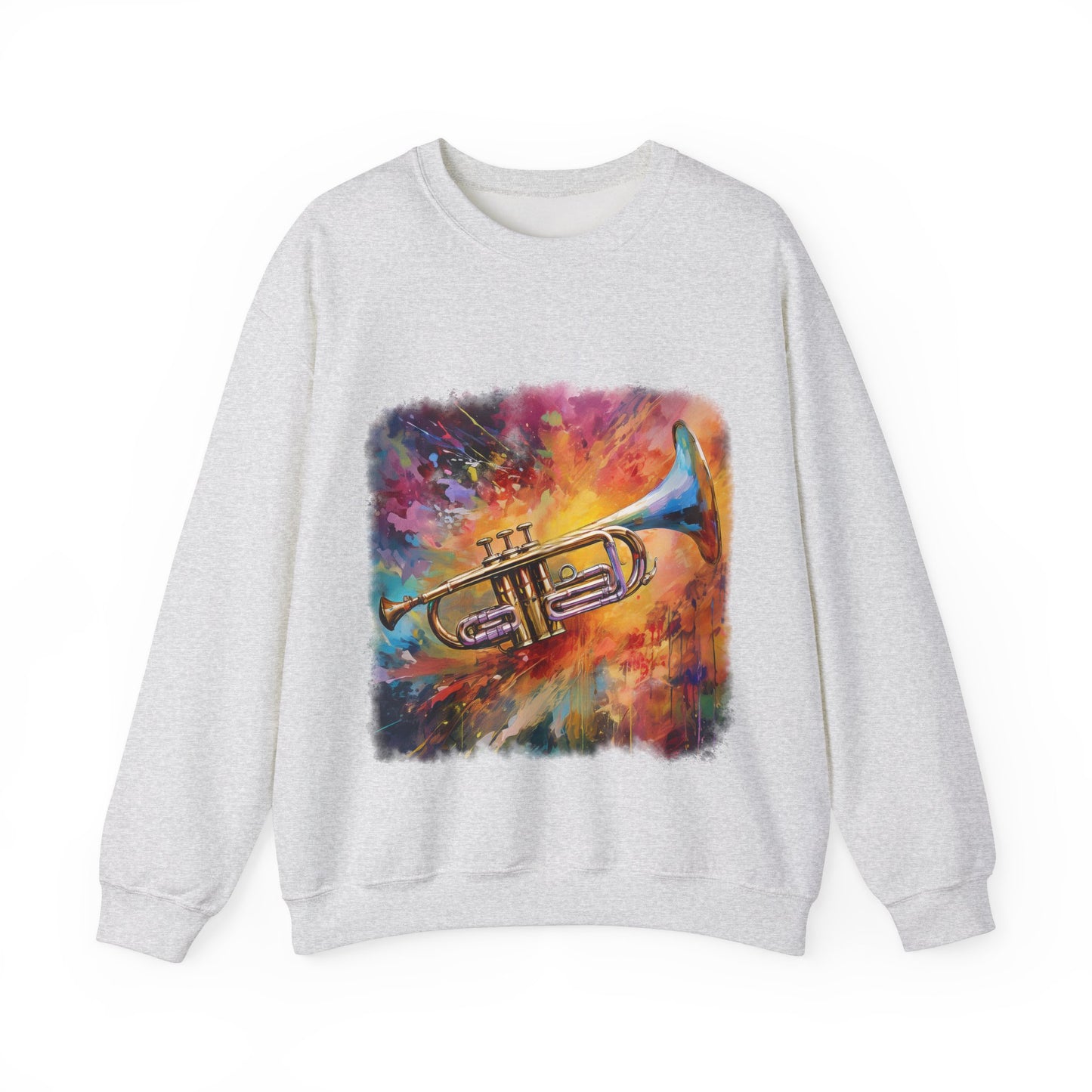 Abstract Trumpet Sweatshirt  Artistic Design for Music Enthusiasts Elevate your wardrobe with our unique sweatshirt, gift