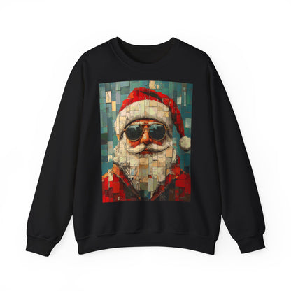 Mosaic Santa Claus Crewneck Sweatshirt