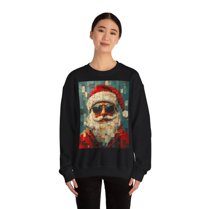 Mosaic Santa Claus Crewneck Sweatshirt
